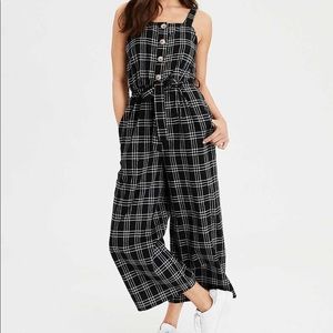 American Eagle Windowpane Jumpsuit